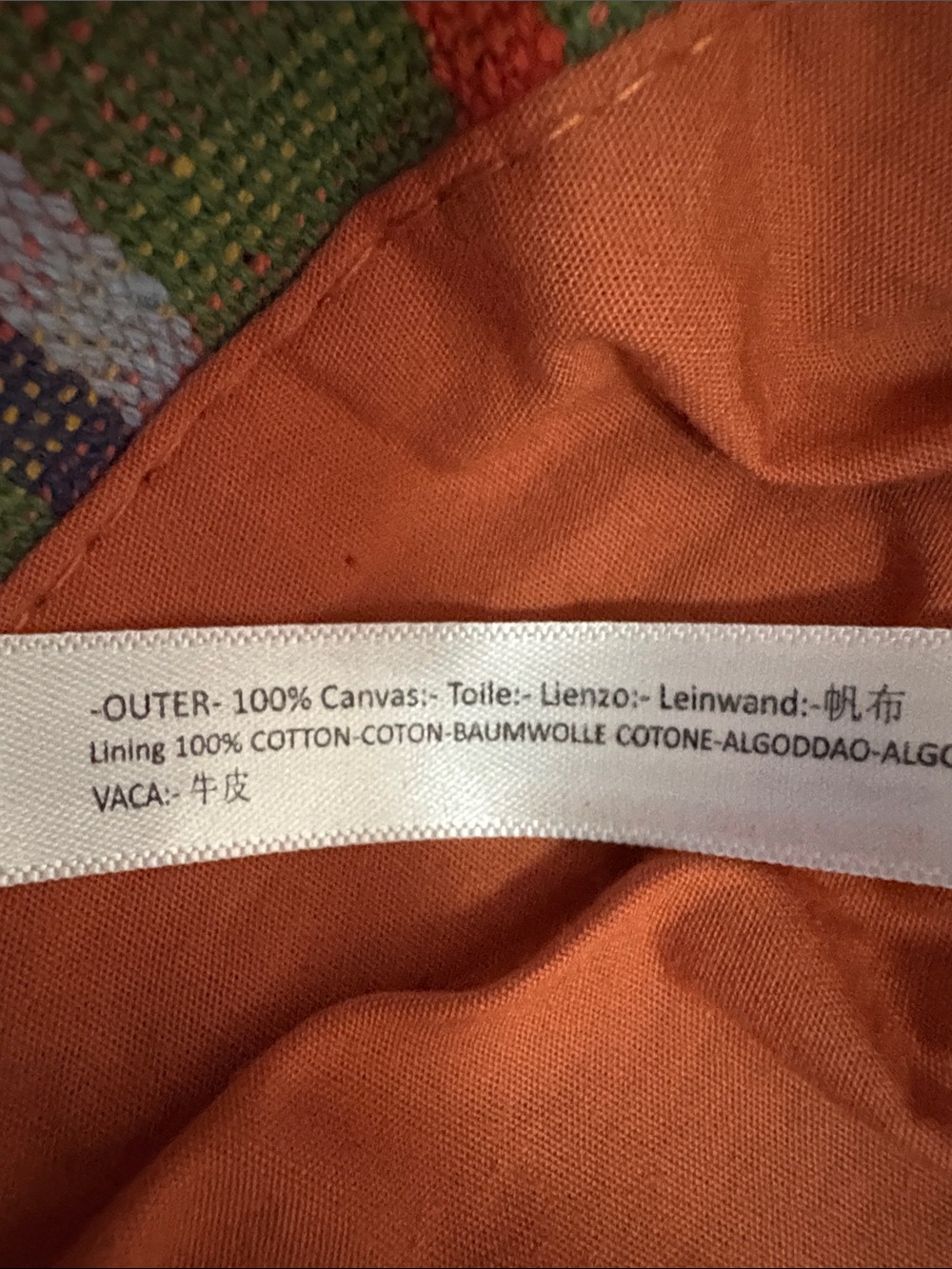 Free People Baby Oksana Striped Canvas Tote in Orange, Green & Purple - Picture 5 of 9